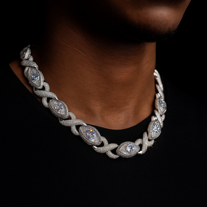 15mm Diamond Eye Infinity Link Chain - Different Drips