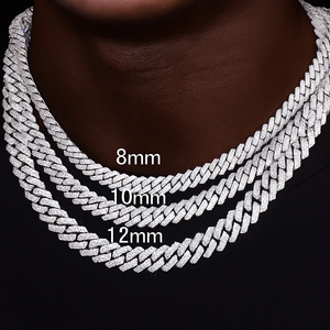 8-12mm Iced Prong Cuban Chain - Different Drips