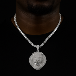 Iced Out Lion Pendant - Different Drips