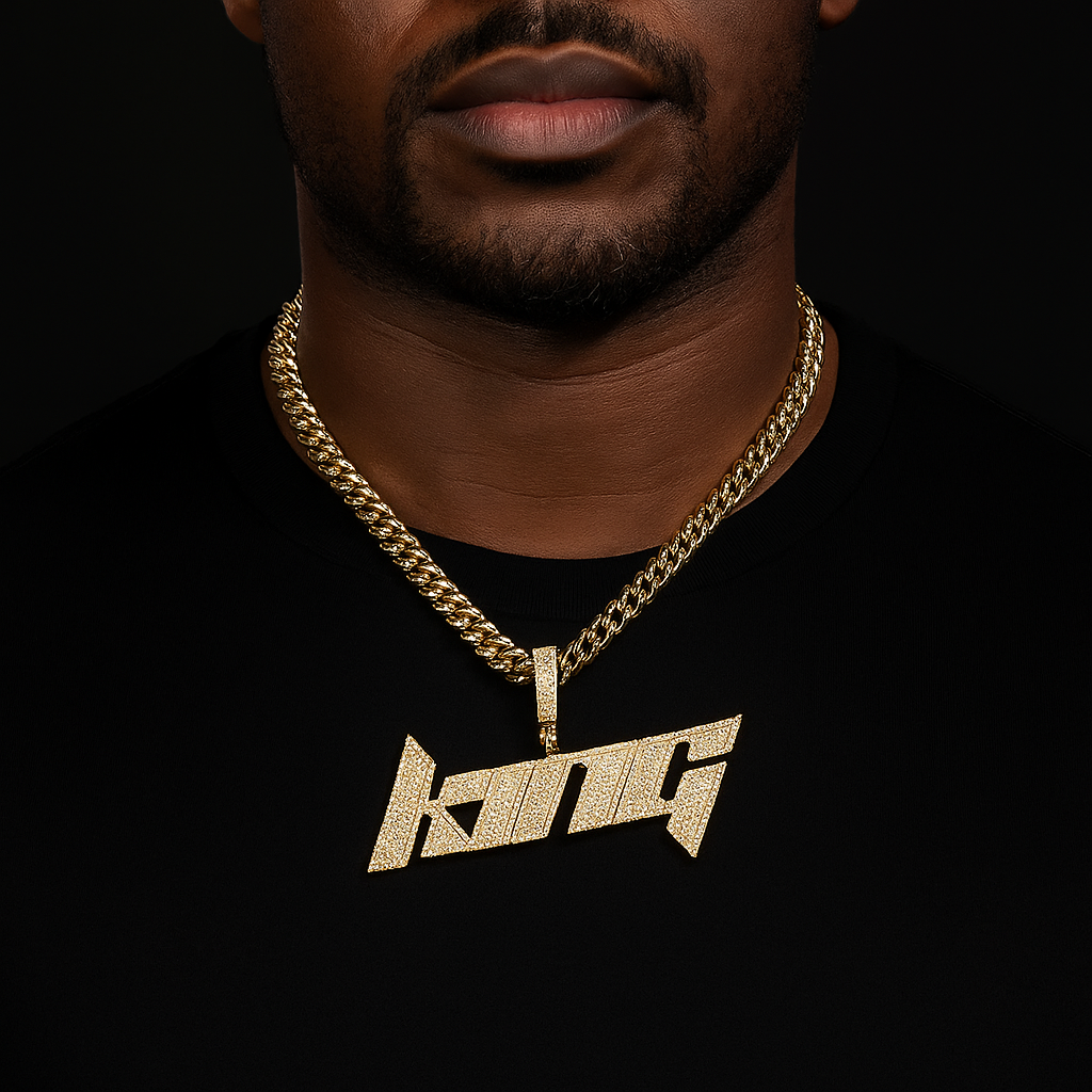 Slanted Custom Letter Pendant - Different Drips