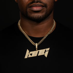 Slanted Custom Letter Pendant - Different Drips