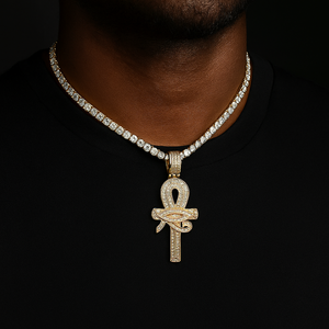 Eye of Horus Ankh Cross Pendant - Different Drips