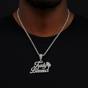 Iced Truly Blessed Pendant - Different Drips