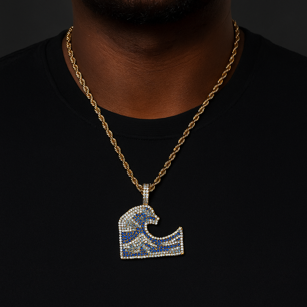 Iced Wave Pendant - Different Drips