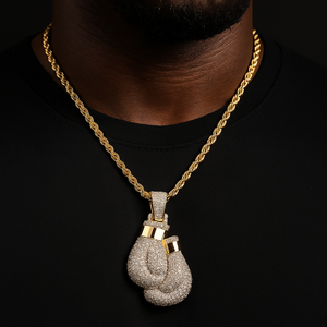 Iced Out Boxing Gloves Pendant - Different Drips