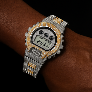Iced Digital Chronograph Date Watch - Different Drips