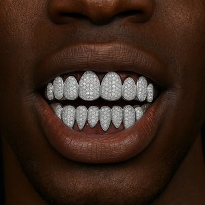 Iced Out Yellow Gold/White Gold Grillz - Different Drips