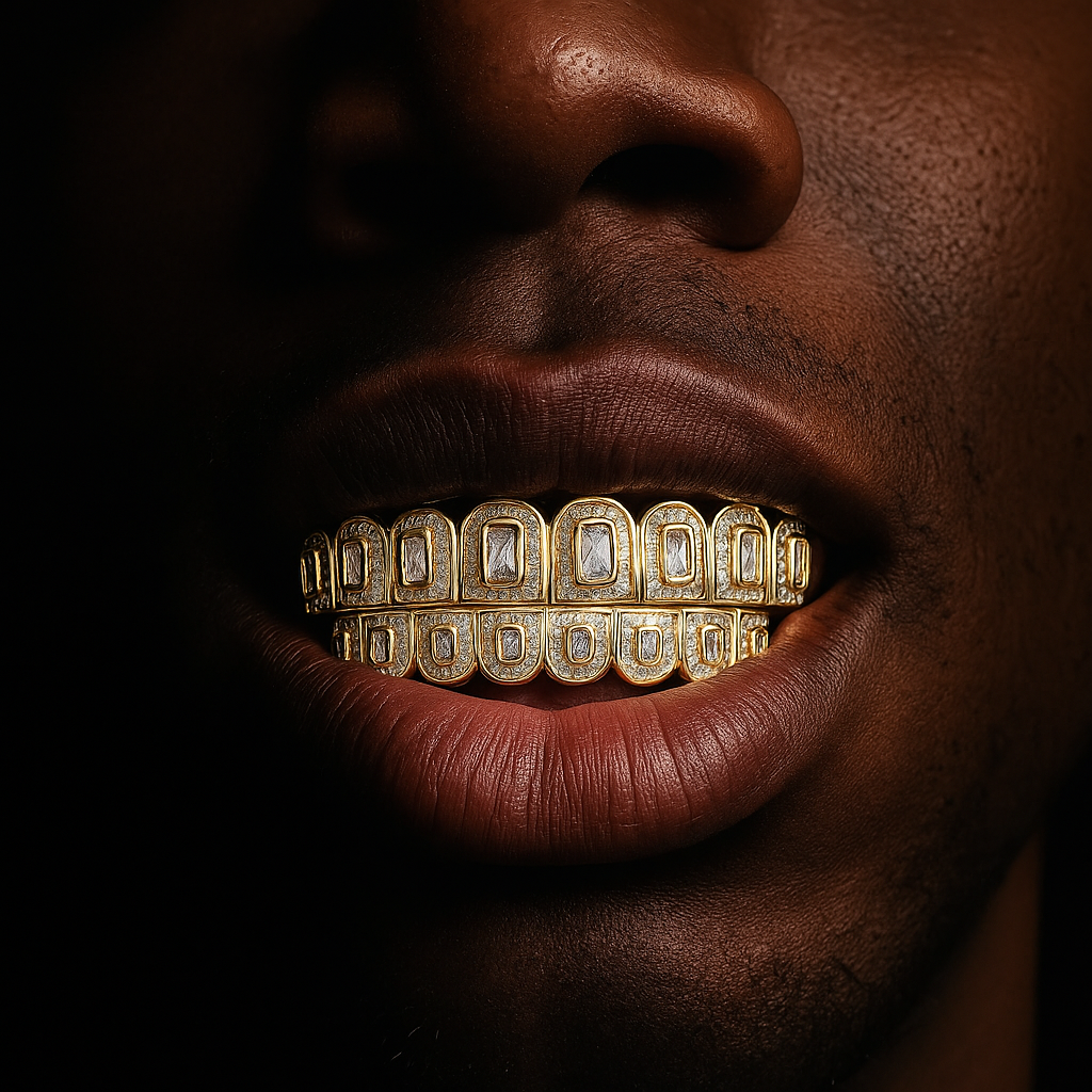 Rectangle Cut Baguette Grillz - Different Drips