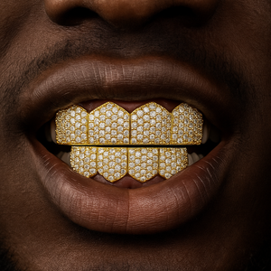 4 Front Tooth Sharp Grillz - Different Drips
