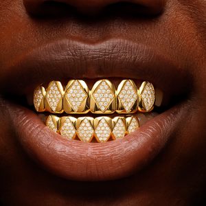 Iced Rhombus Pattern Grillz - Different Drips