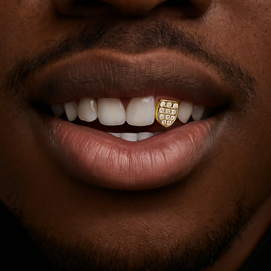 Iced Out Single Tooth Grillz - Different Drips