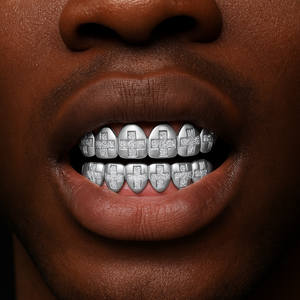 Iced Cross Pattern Grillz - Different Drips