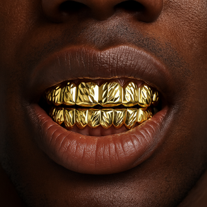 Solid D-cut 18k Gold Plated Grillz - Different Drips