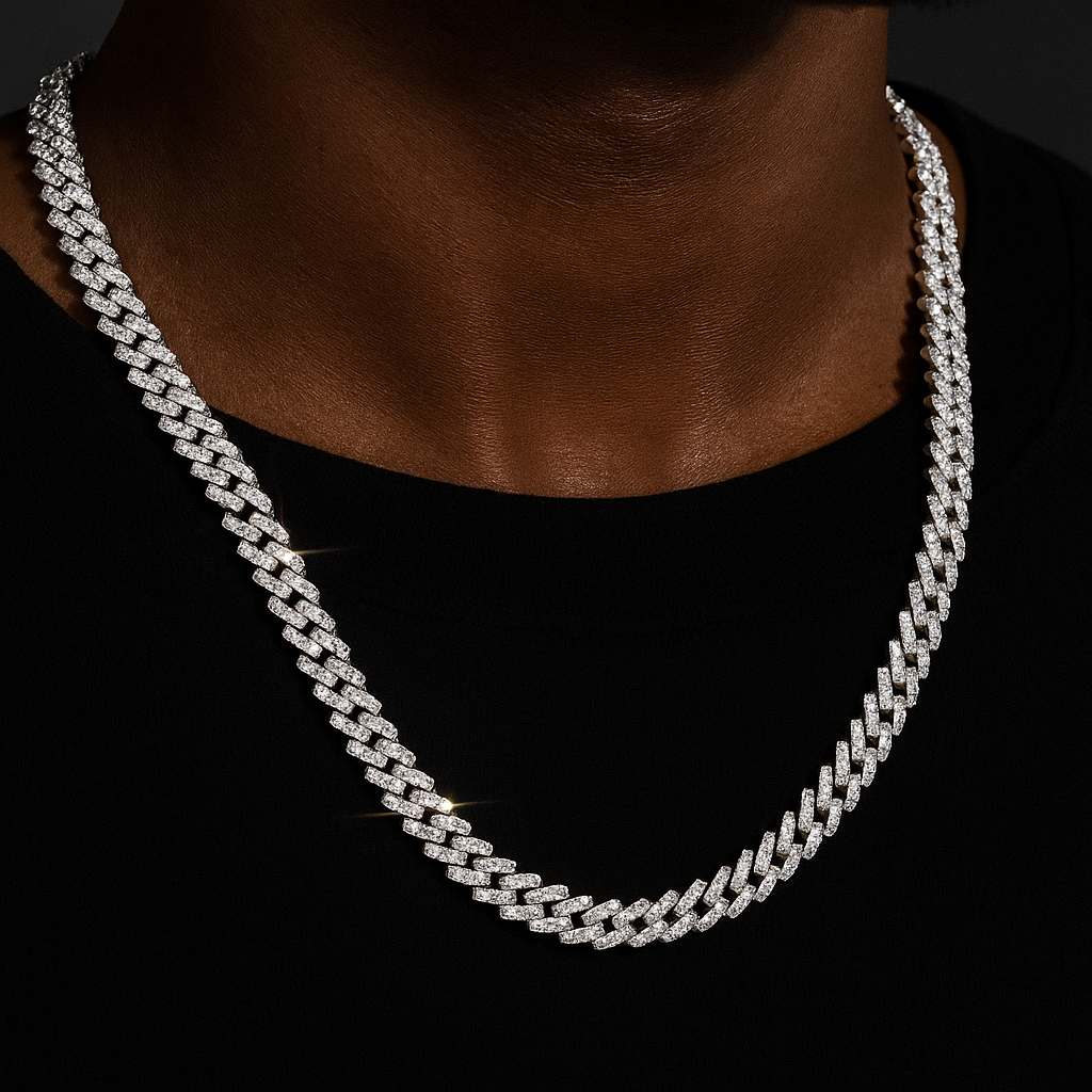 Iced Out 8mm Prong Cuban Chain - Different Drips