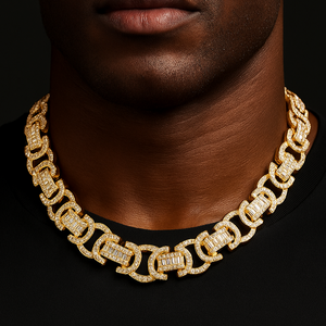 13mm Baguette Byzantine Chain - Different Drips