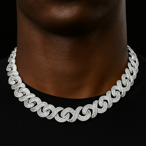 15mm Baguette Infinity Link Chain - Different Drips