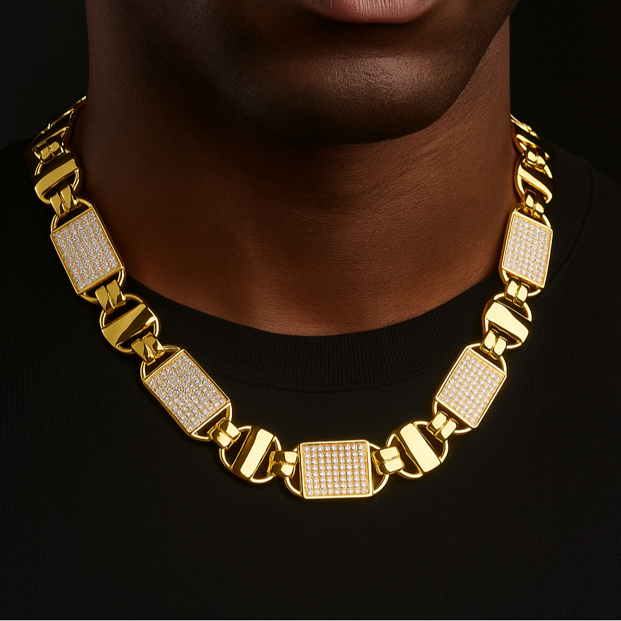 14mm Square Clustered Mariner Link Chain - Different Drips