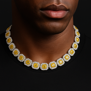 Clustered Tennis Chain Colored Stones - Different Drips