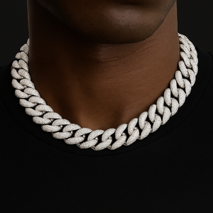 20mm S925 Moissanite Diamond Curb Cuban Chain - Different Drips