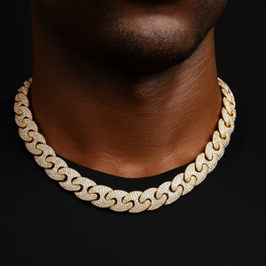 12mm Iced Mariner Link Chain - Different Drips