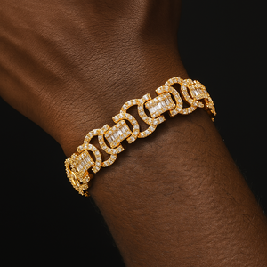 13mm Baguette Byzantine Bracelet - Different Drips