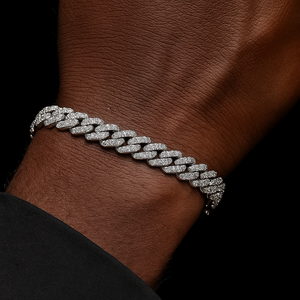 6mm S925 Moissanite Cuban Link Bracelet - Different Drips