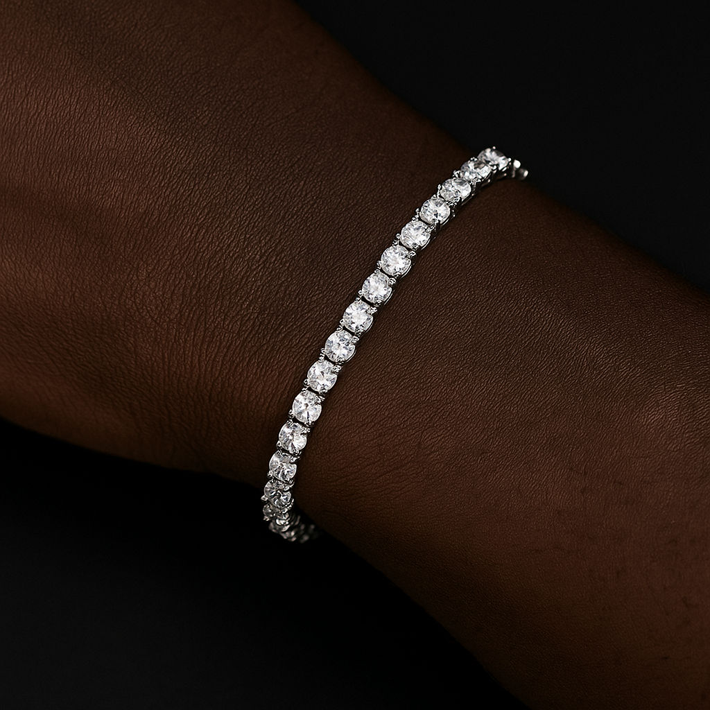 3-5mm S925 Moissanite Tennis Bracelet - Different Drips