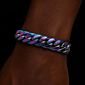 Rainbow Miami Cuban Link Bracelet - Different Drips