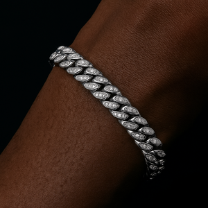 8mm Iced Miami Cuban Link Bracelet - Different Drips