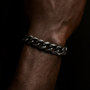 11mm Distressed Brushed Miami Cuban Link Bracelet - Different Drips