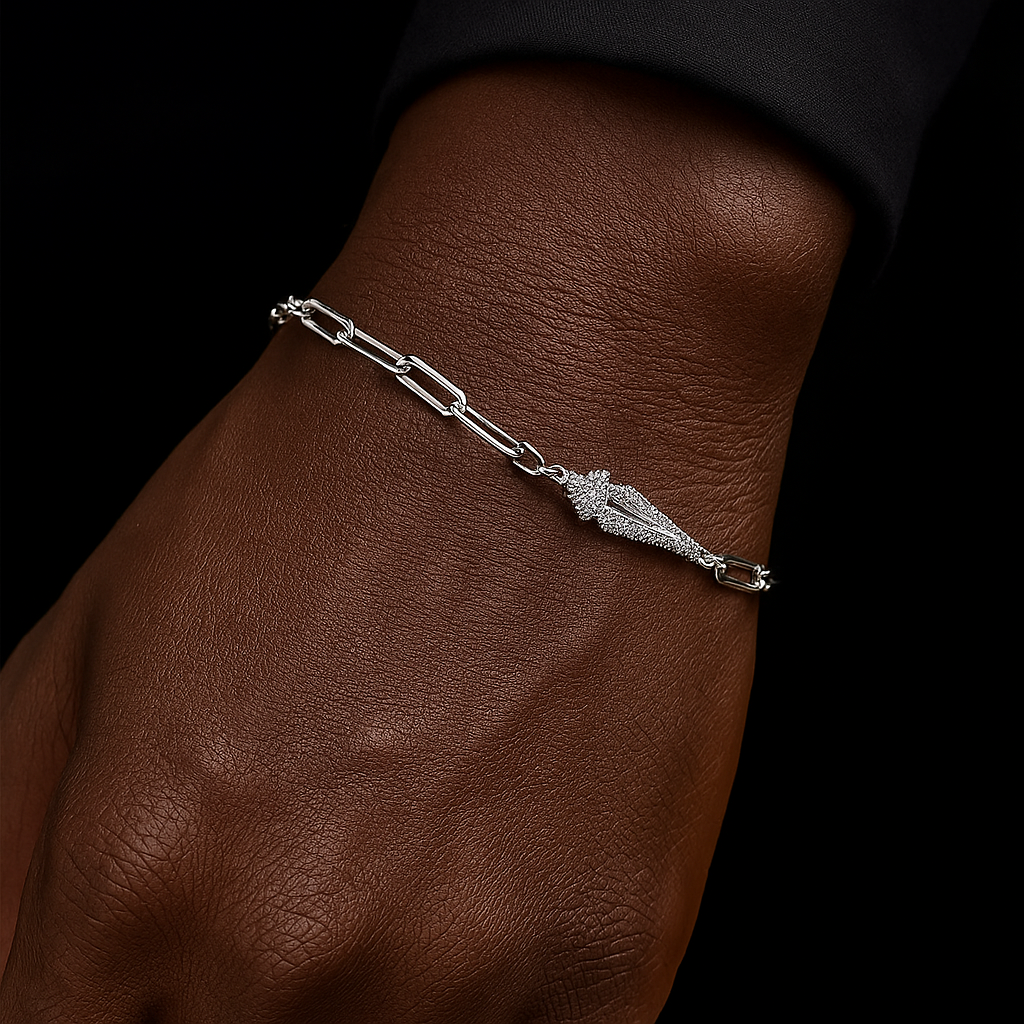 Iced Out Dagger Rolo Link Bracelet - Different Drips