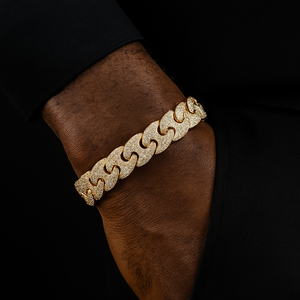 12mm Iced Mariner Link Bracelet - Different Drips