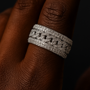 Iced Cuban Rotatable Ring - Different Drips