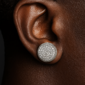 Round Cut Pave Stud Earrings - Different Drips