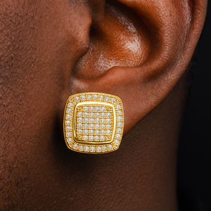 12mm Raised Square Cut Earrings - Different Drips