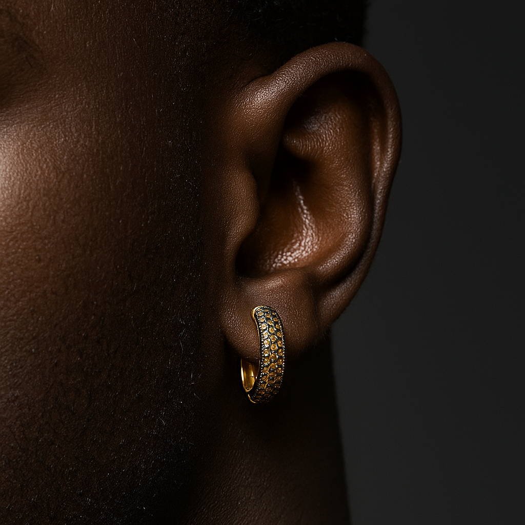 Multi-Color Iced Hoop Earrings - Different Drips