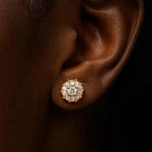 S925 Moissanite Double Layer Stud Earrings - Different Drips