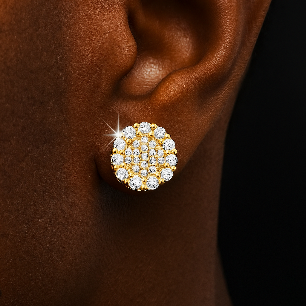 S925 Moissanite Outlined Clustered Earrings - Different Drips