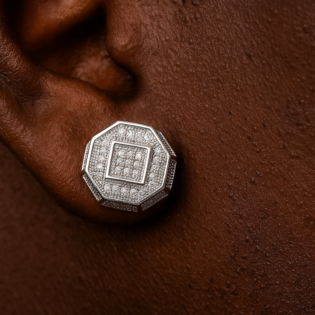 11mm Octagon Stud Earrings - Different Drips