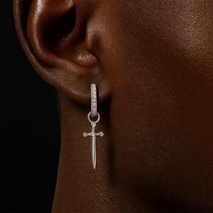 Iced Out Dagger Drop Earrings - Different Drips