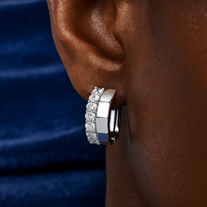 S925 Moissanite Diamond Cuff Earrings - Different Drips