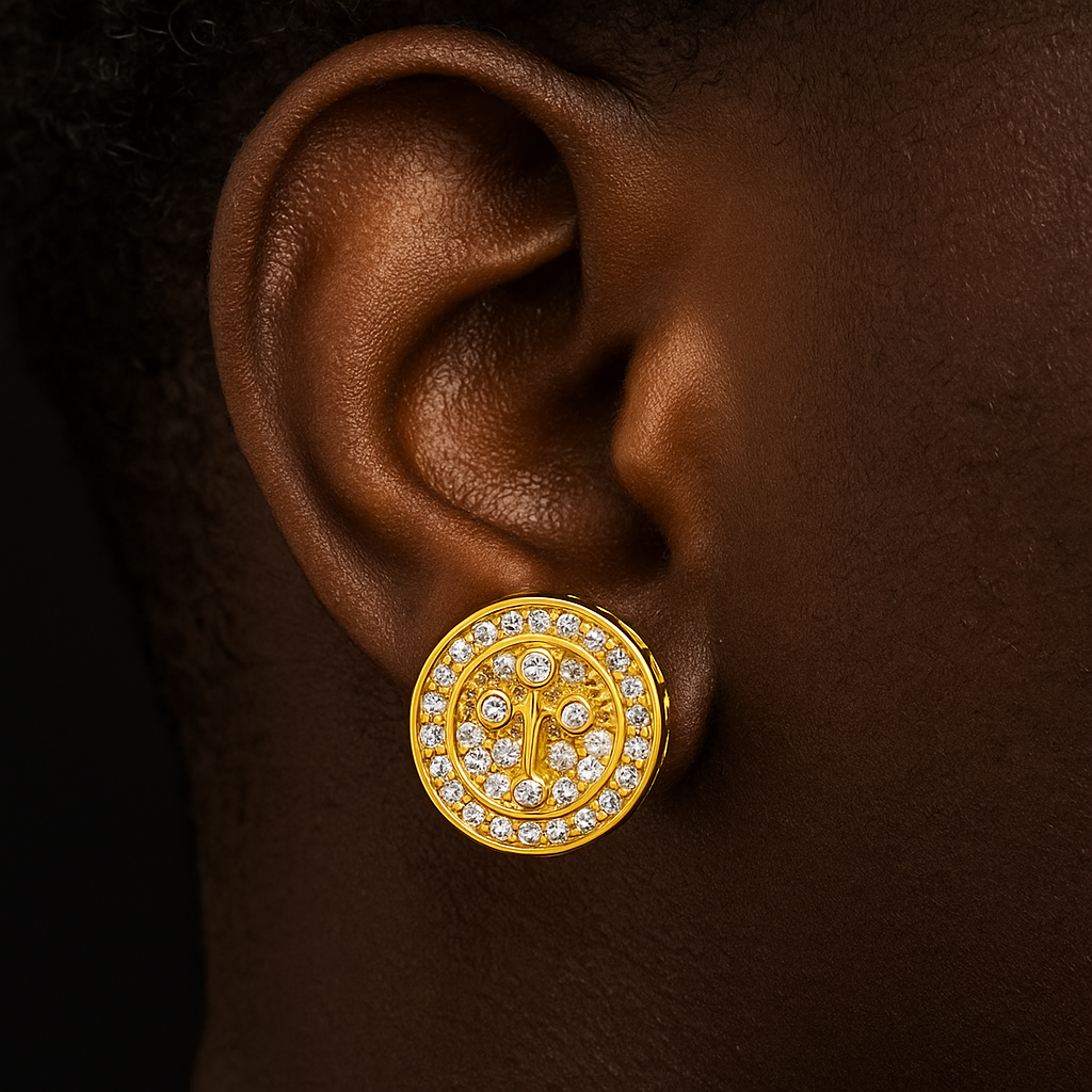 S925 Moissanite Cross Round Cut Earrings - Different Drips