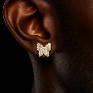 S925 Moissanite Butterfly Stud Earrings - Different Drips