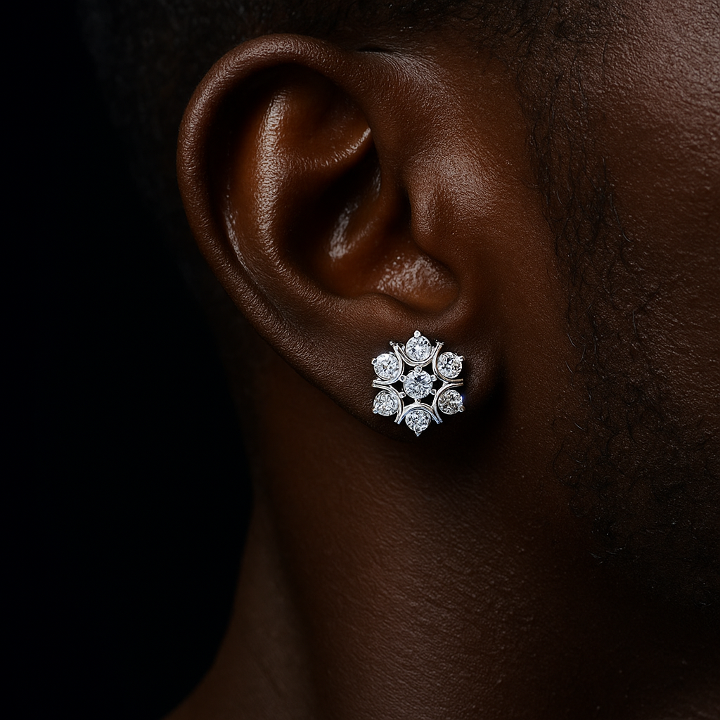 S925 Moissanite Diamond Snow Stud Earrings - Different Drips