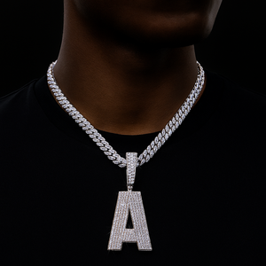 Large Bold Font Single Letter Pendant - Different Drips