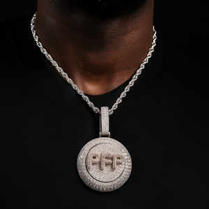 Solid Rotatable Custom Letter Pendant - Different Drips