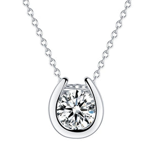 Women's S925 Moissanite Horseshoe Pendant - Different Drips