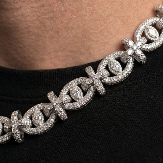Iced Out Eye Link Chain Bracelet