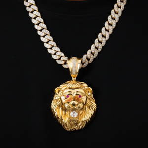 Solid Lion Head Pendant - Different Drips