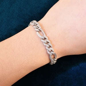 8mm Iced Figaro Link Bracelet - Different Drips
